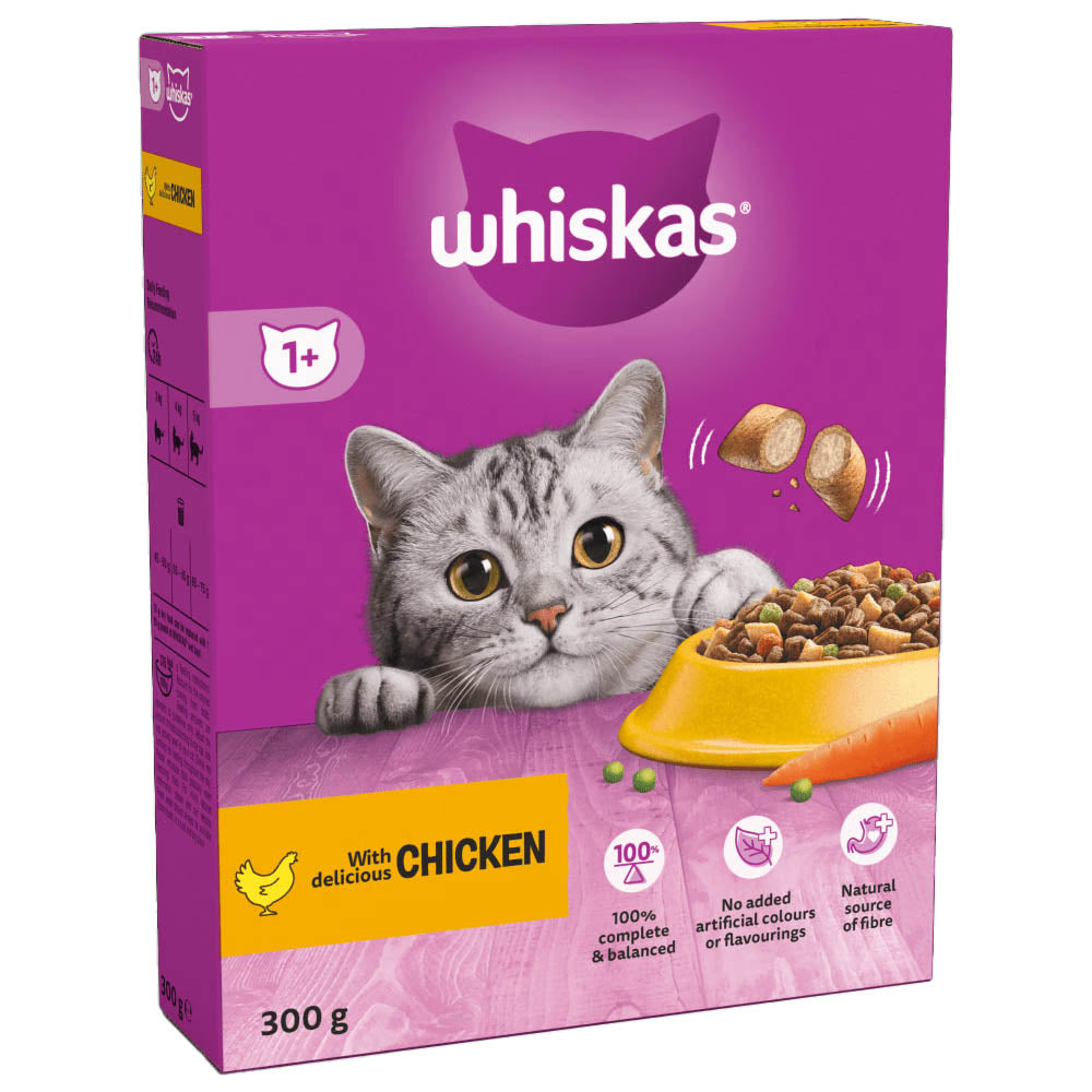 WHISKAS Dry Cat Food Chicken 1+ Years 300grams pets-park-pk