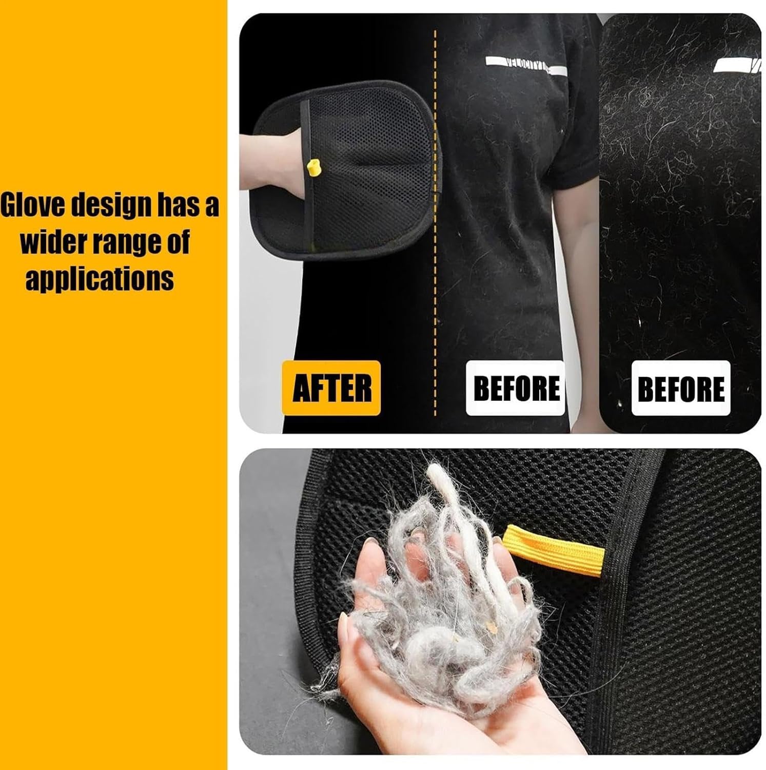 Washable Black Lint Glove for Hair Cleaning pets-park-pk