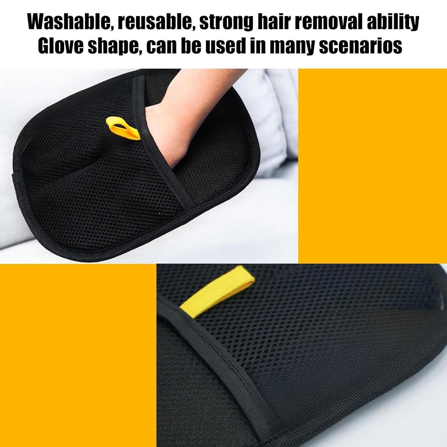 Washable Black Lint Glove for Hair Cleaning pets-park-pk