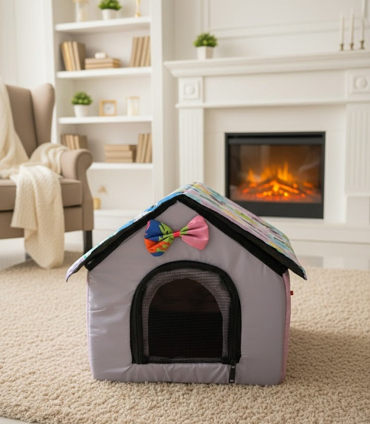 Cat House with Zip Door