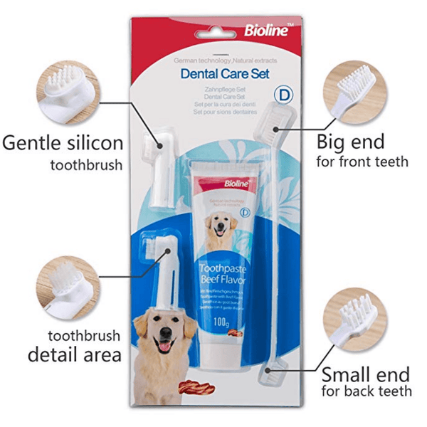 Bioline Dental Care Set for Dogs pets-park-pk