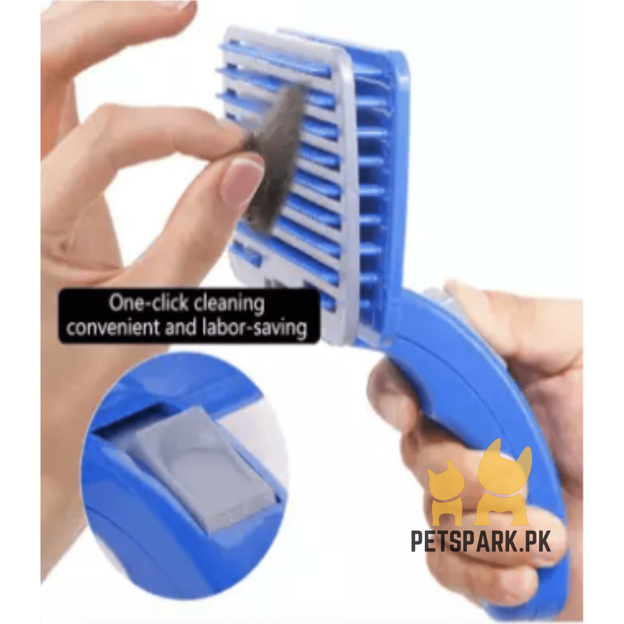 Blue Button Slicker Brush for Cats and Dogs pets-park-pk