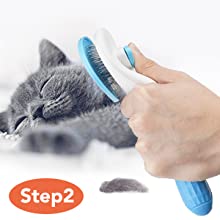 Cat Brush, Self Cleaning Slicker Brushes for Shedding and Grooming Removes Loose Undercoat for Cats Dogs pets-park-pk