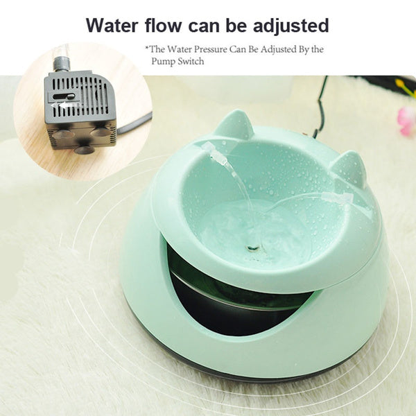 Cat Face Round Fountain Fresh Water pets-park-pk