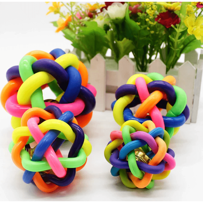 Colorful Rubber Training Chew Ball for cats and dogs pets-park-pk