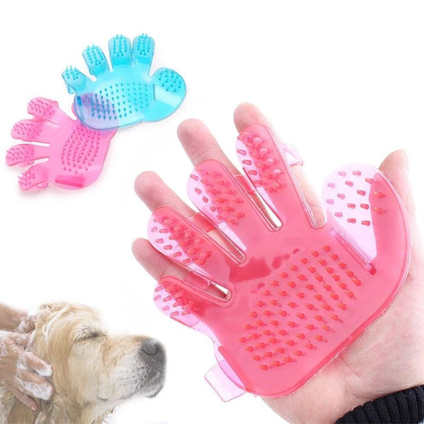 Comb Five Finger Bath Brush Cat Dog Shower Massager Pet Grooming Deshedding Glove pets-park-pk