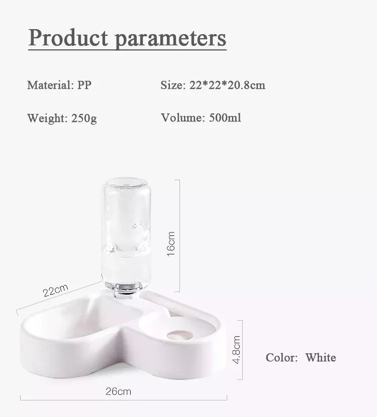 Corner Point Automatic Food Dispenser 500ML pets-park-pk