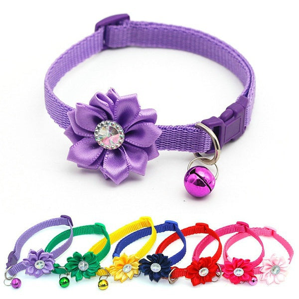 Diamond Flower Collar for Cats pets-park-pk