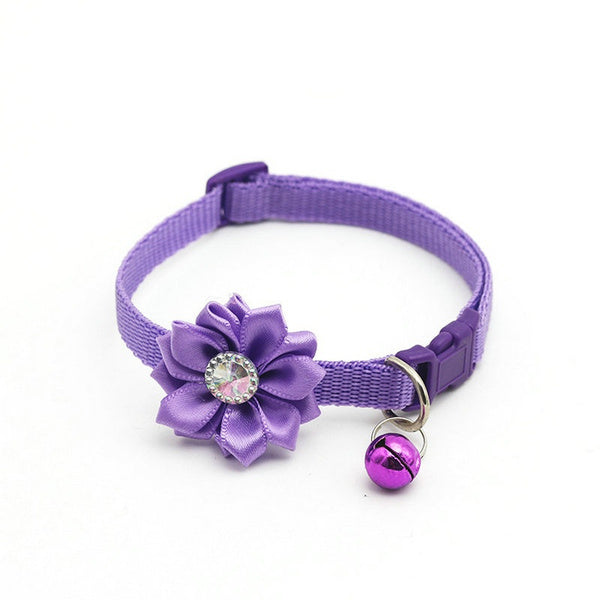 Diamond Flower Collar for Cats pets-park-pk