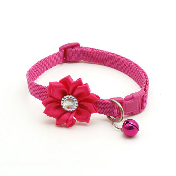 Diamond Flower Collar for Cats pets-park-pk