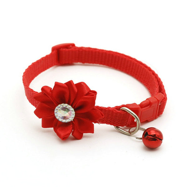 Diamond Flower Collar for Cats pets-park-pk