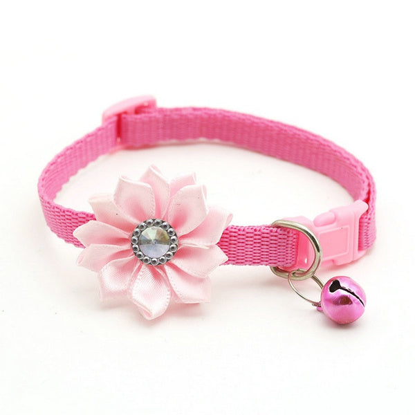 Diamond Flower Collar for Cats pets-park-pk