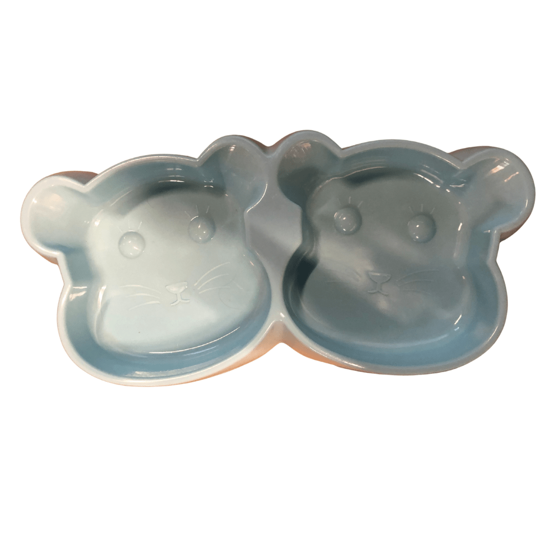 Double Bear Shape Bowl for Cats and Puppies pets-park-pk