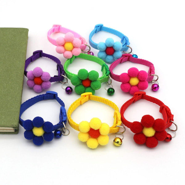 Flower Cat Collar with Bead pets-park-pk