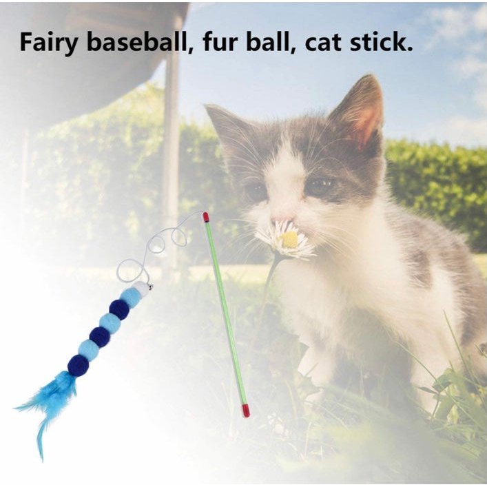 Funny Cat Playing Stick Beads pets-park-pk