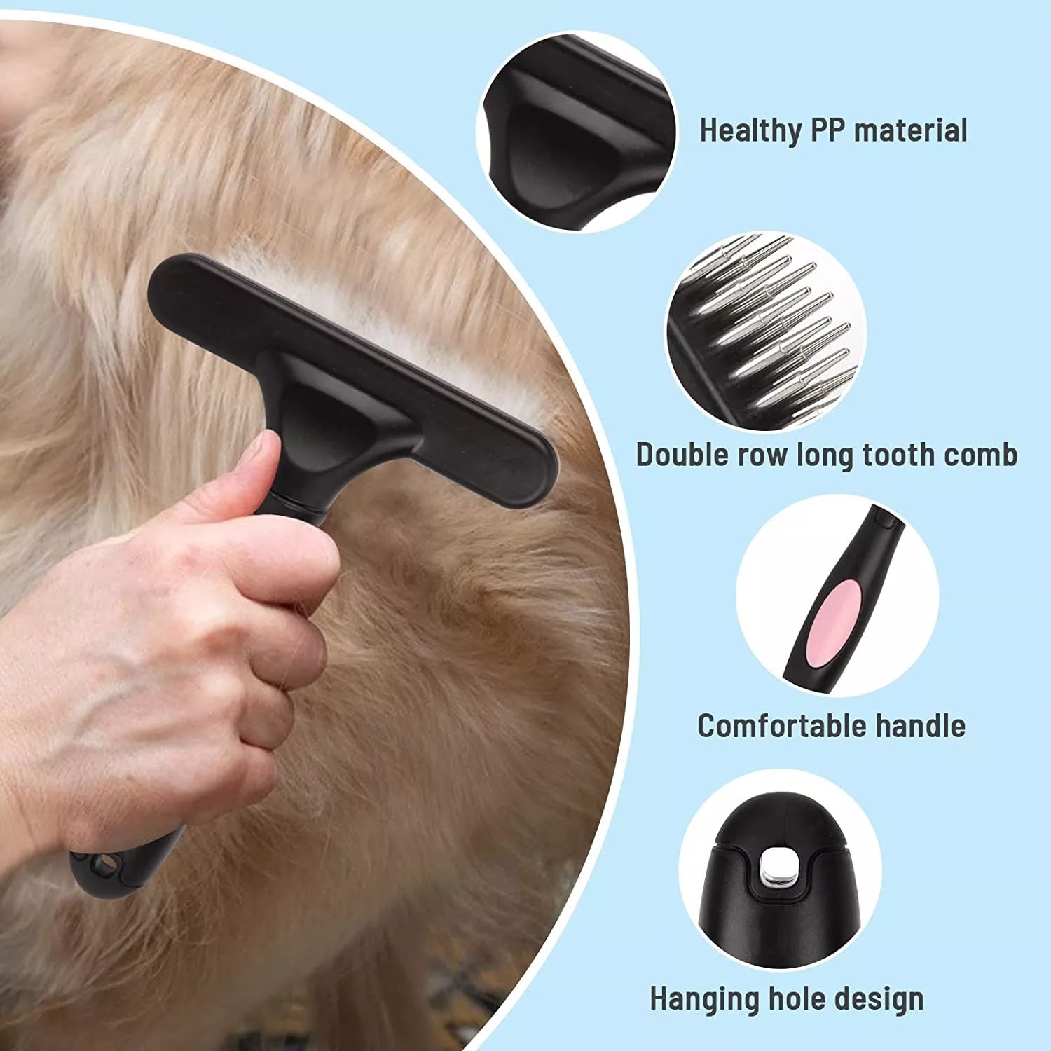 Rake Comb High Quality Black pets-park-pk