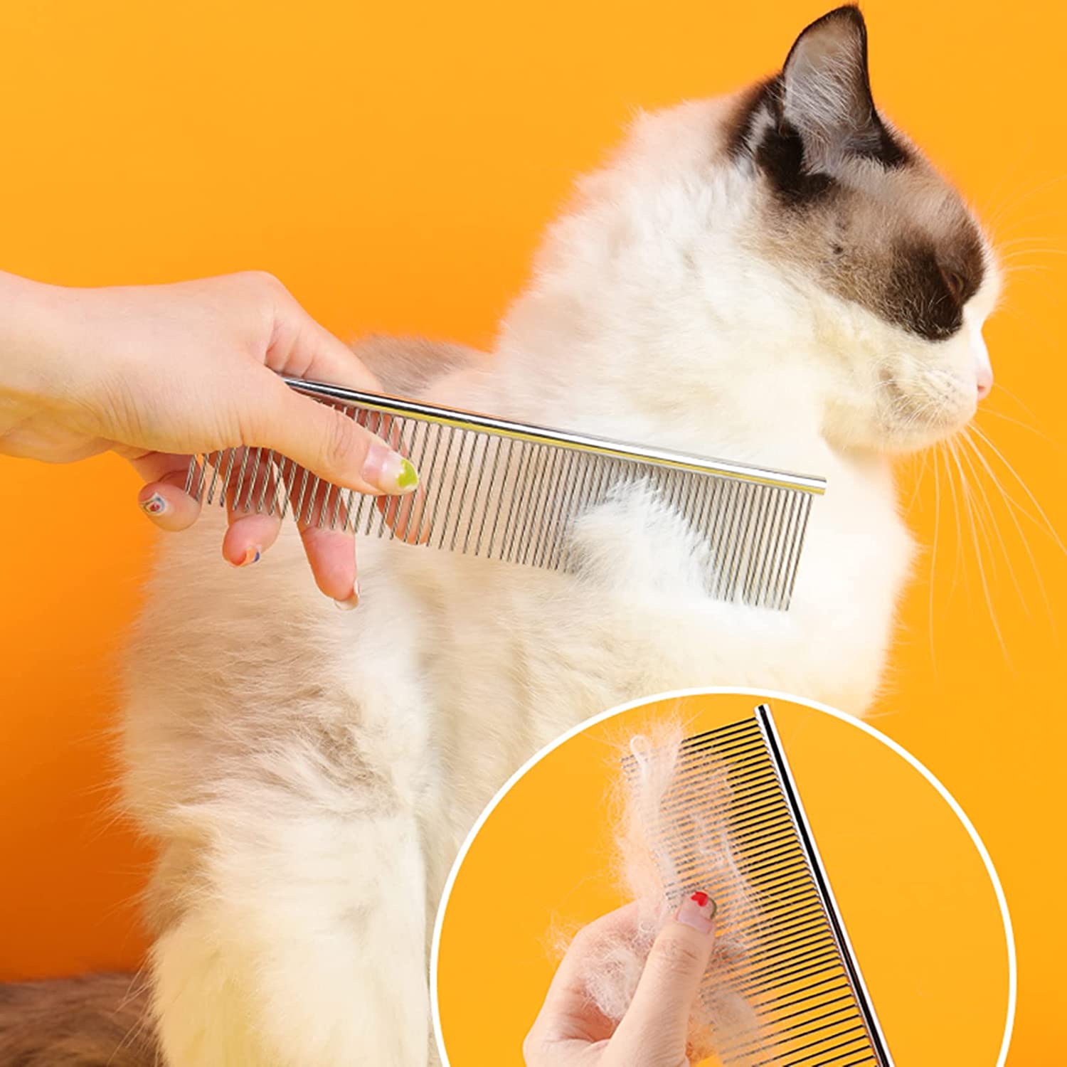 Grooming Steel Long Comb for Cats and Dogs pets-park-pk