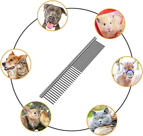 Grooming Steel Long Comb for Cats and Dogs pets-park-pk