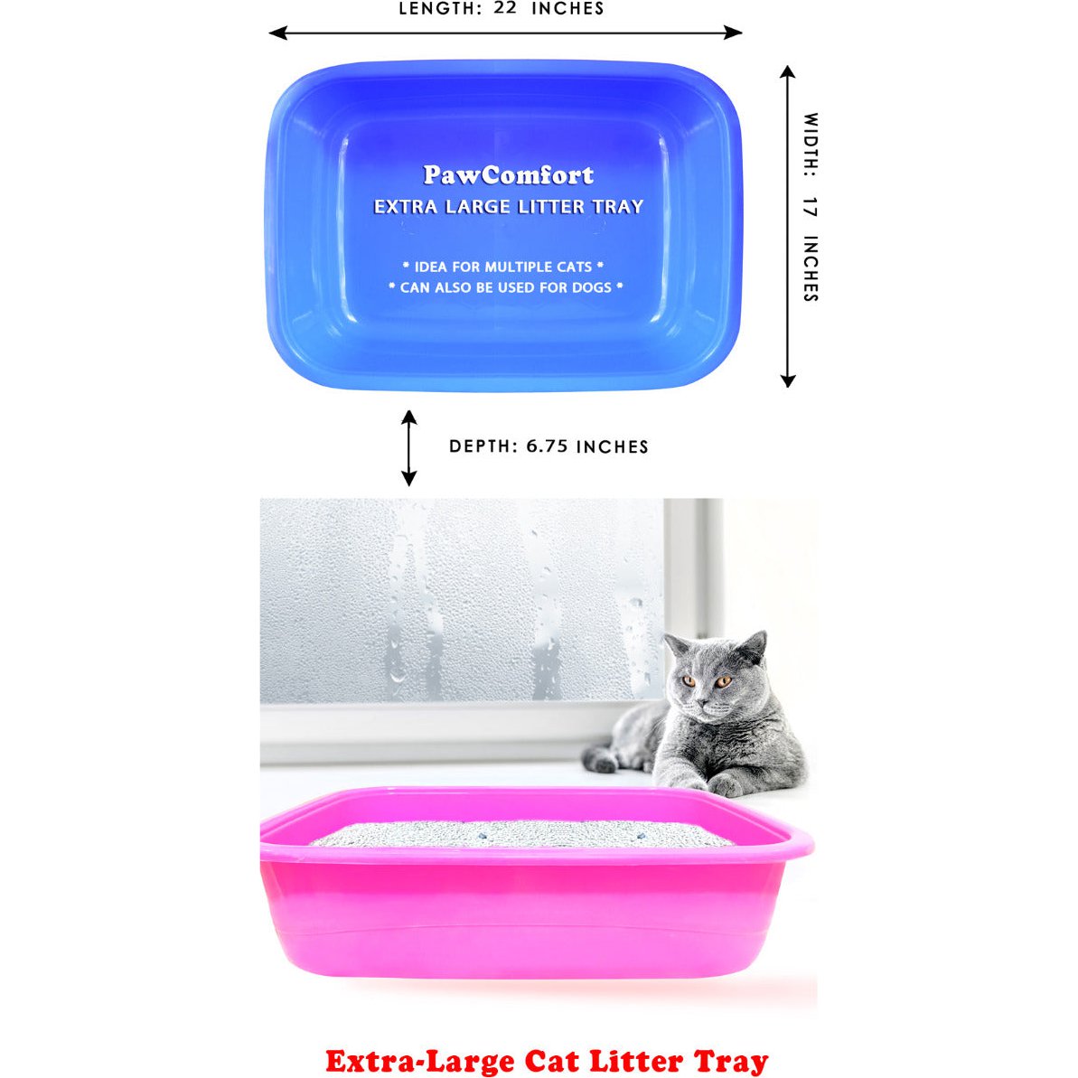 Extra Litter Tray with Free Scoop Adult Large Cat/s pets-park-pk