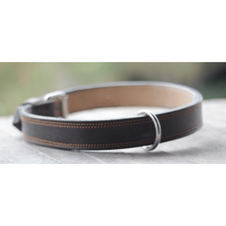 Leather Collar Plain pets-park-pk