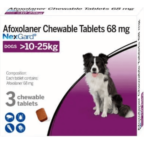 Nexgard Chewable Tablets for Large Dogs 68mg 10-25kg pets-park-pk