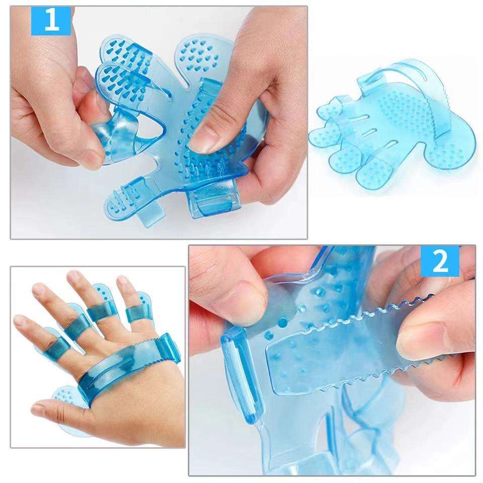 Comb Five Finger Bath Brush Cat Dog Shower Massager Pet Grooming Deshedding Glove pets-park-pk