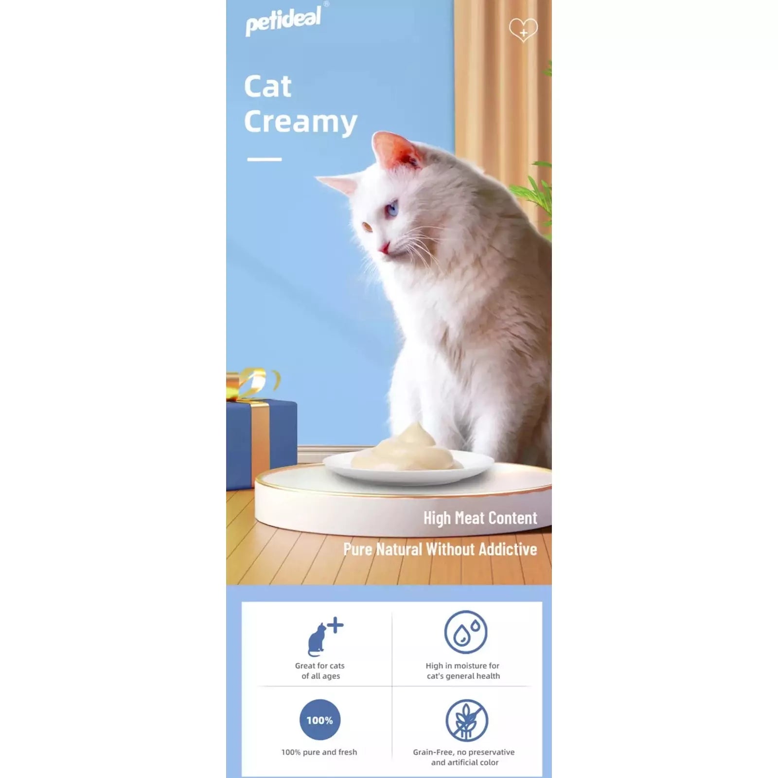 Pet Ideal Creamy Treat Chicken & Tuna For Kittens and Adult Cats pets-park-pk