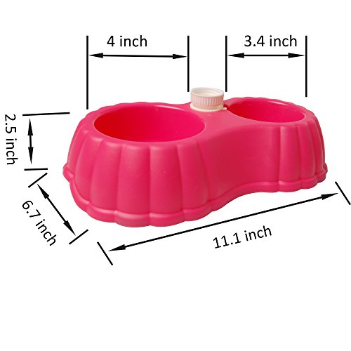 Drinking Water And Feeding Pet Bowl Pet Pumpkin Double Bowl Automatic Water Refill Cat Bowl Non-slip Dual-use Pet Supplies 9/3 Size:28.5 * 6.5cm pets-park-pk