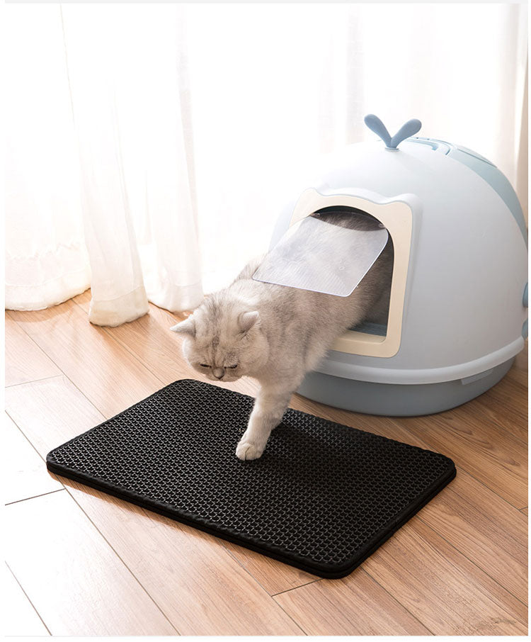 Qbellpet Durable double layer foldable waterproof eva scratching pet cat litter mat pets-park-pk