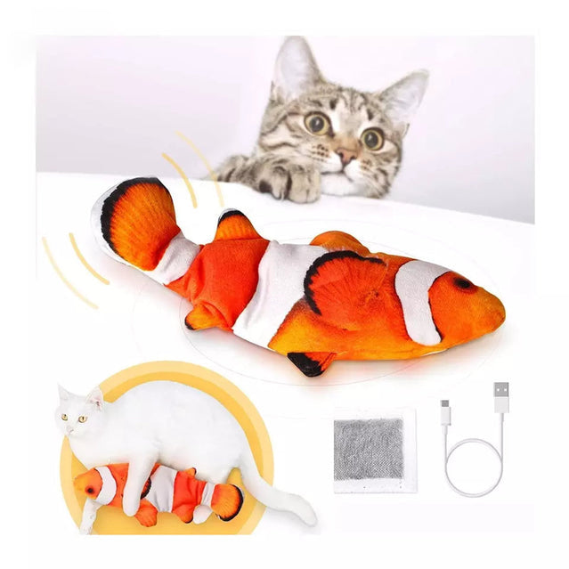 Rechargeable Smart Fish Toy for Cats and Dogs pets-park-pk