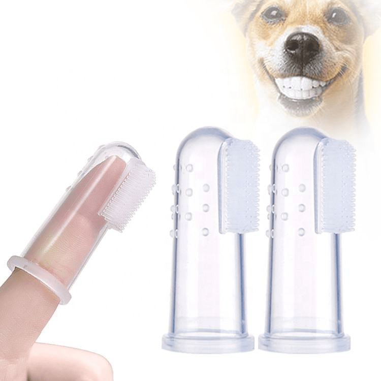 Soft Silicone Tooth Brushing Kit Set Teeth Cleaning Pet Dog Finger Toothbrush pets-park-pk