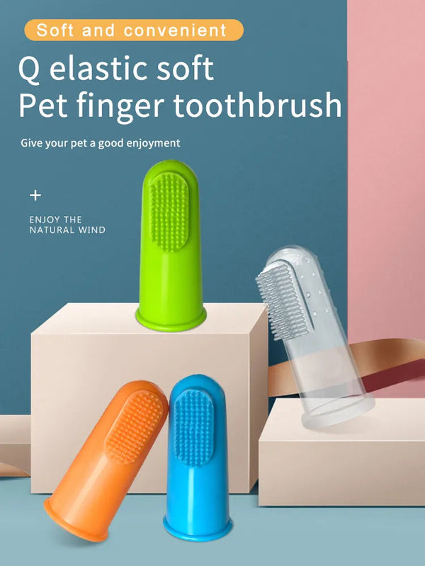 Soft Silicone Finger Toothbrush for Cats & Dogs pets-park-pk