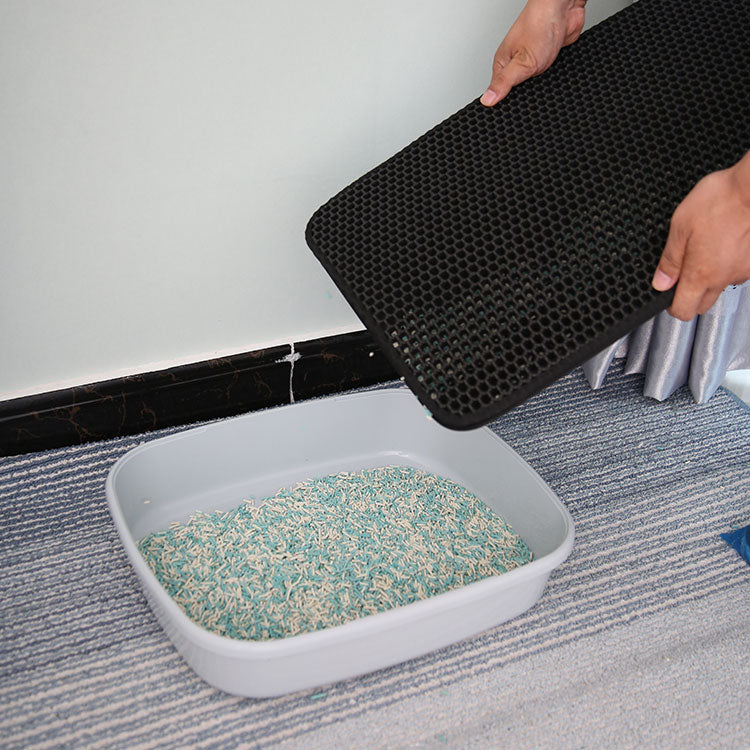 XL Durable Double Layer Scratching Cat Litter Mat –